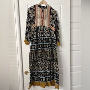 Zara Printed & Embroidered Dress